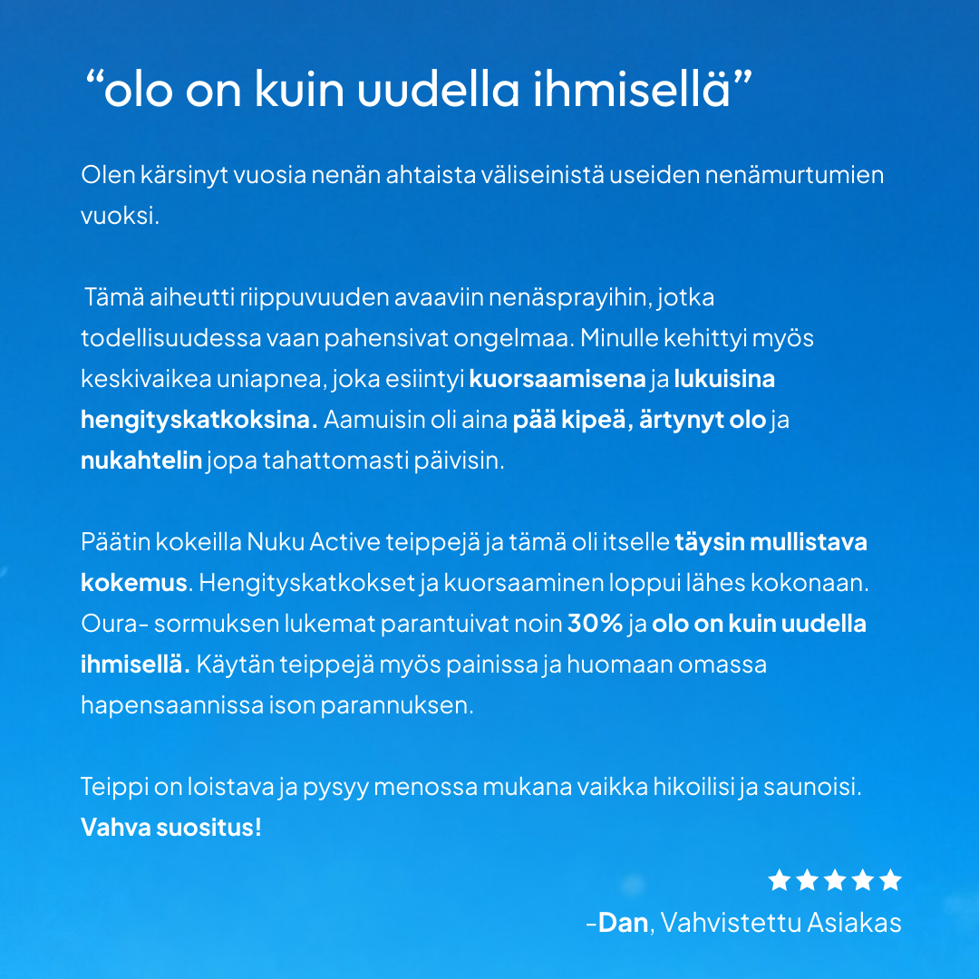 Näsremsa för sömn