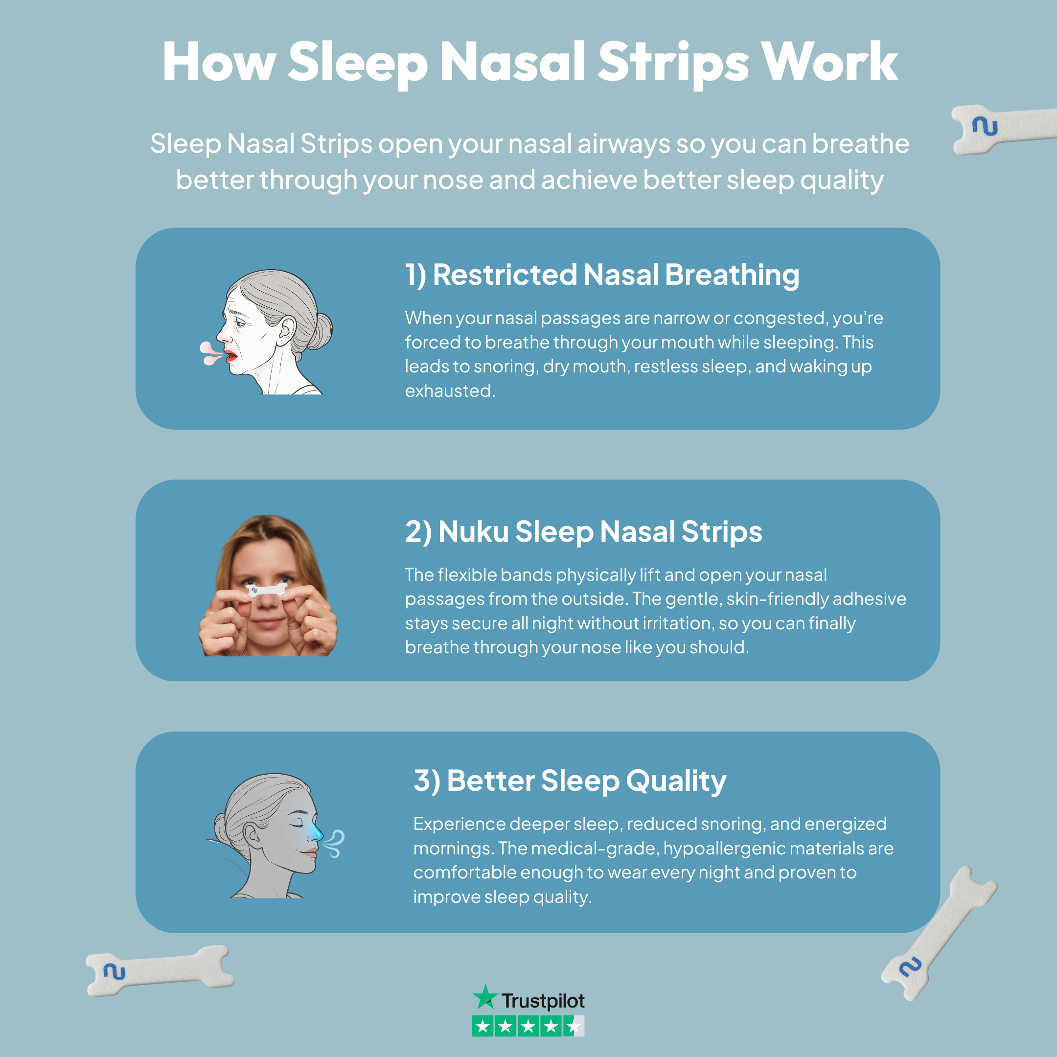Nuku Sleep Nasal Strips