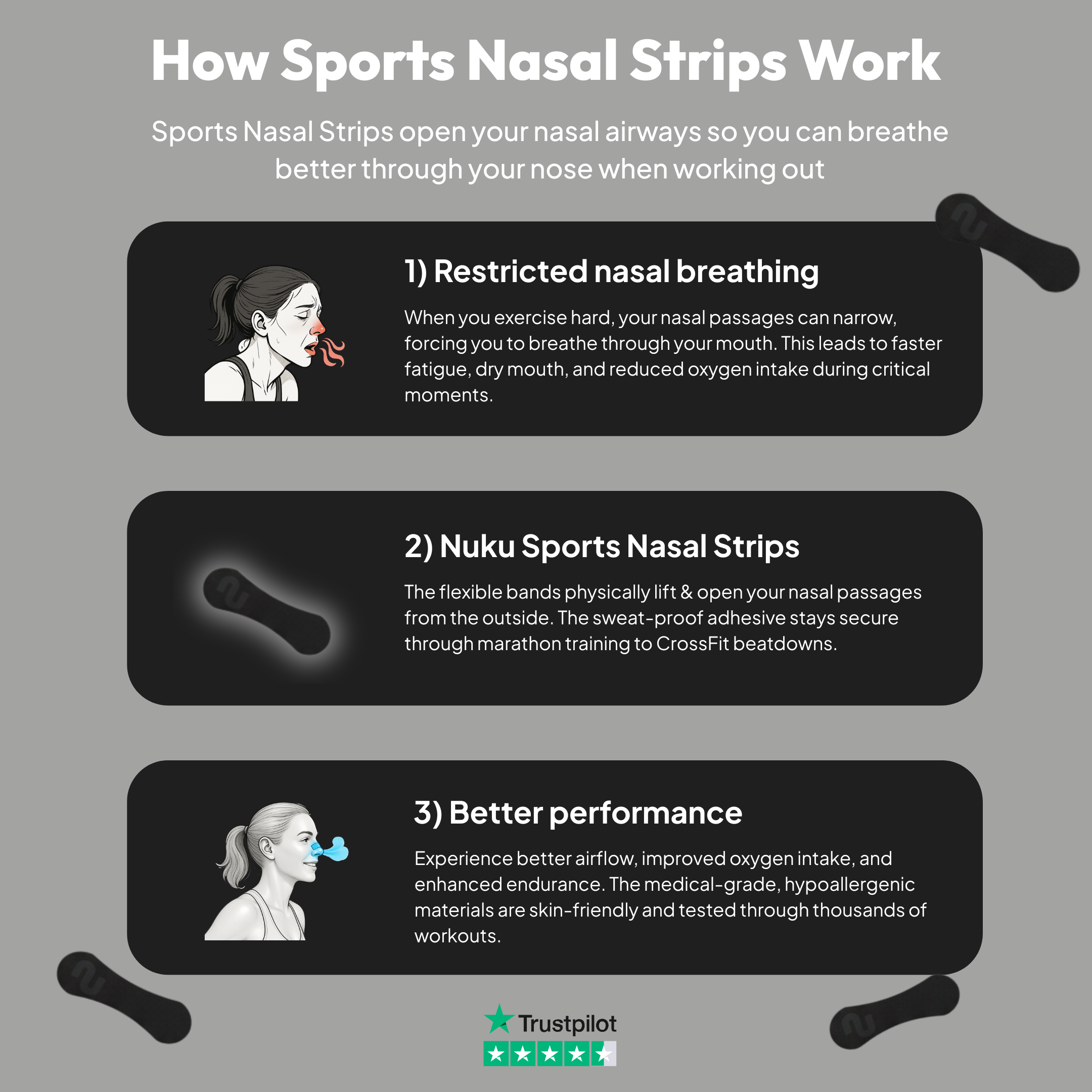 Nuku Sports Nasal Strip
